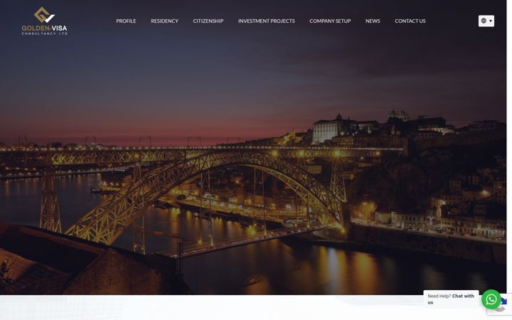 Screenshot of goldenvisasconsultancy.com
