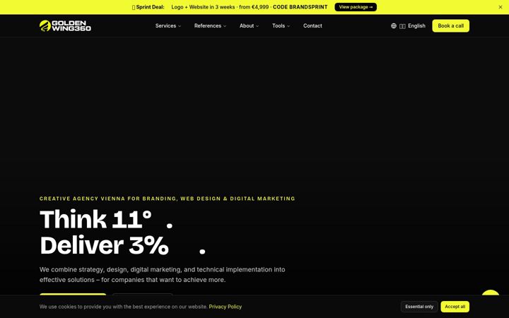 Screenshot of goldenwing.at