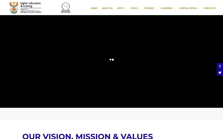 Screenshot of goldfieldstvet.edu.za