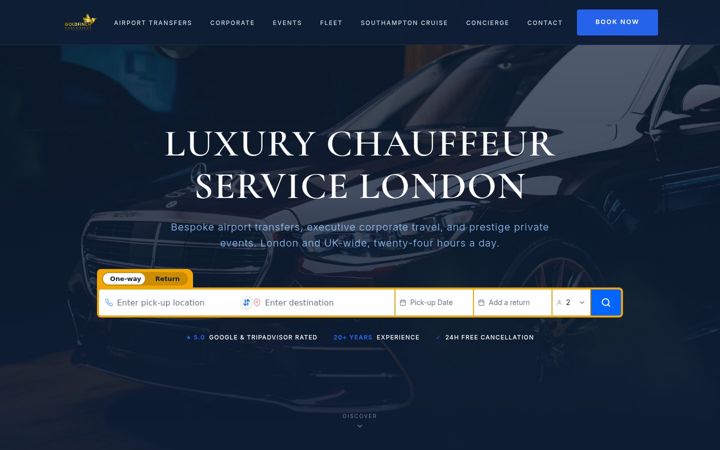 Screenshot of goldfinchexecutive.co.uk