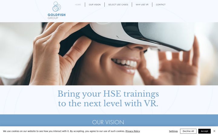 Screenshot of goldfishanalytics.com