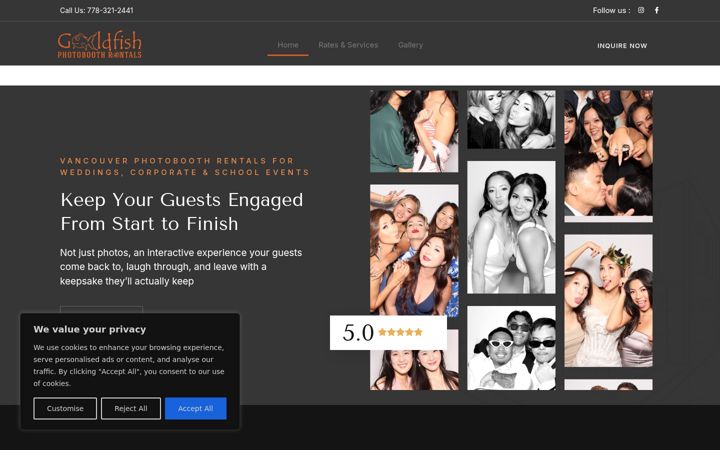 Screenshot of goldfishmedia.ca