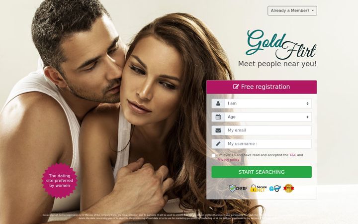 Screenshot of goldflirt.net
