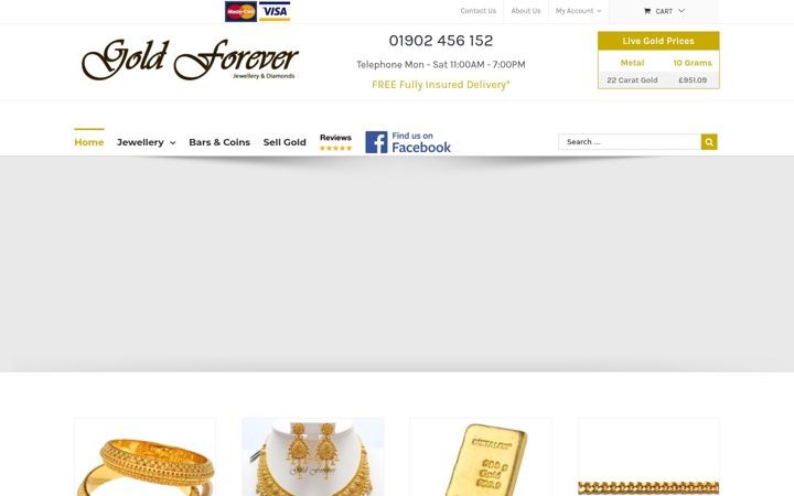 Screenshot of goldforever.co.uk