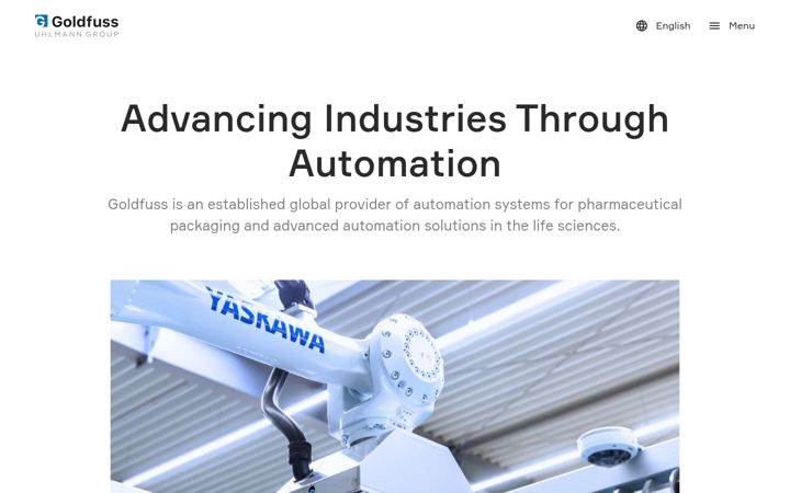 Posnetek zaslona goldfuss-automation.com