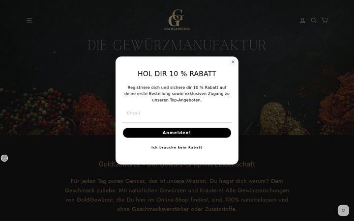 Screenshot of goldgewuerze.de