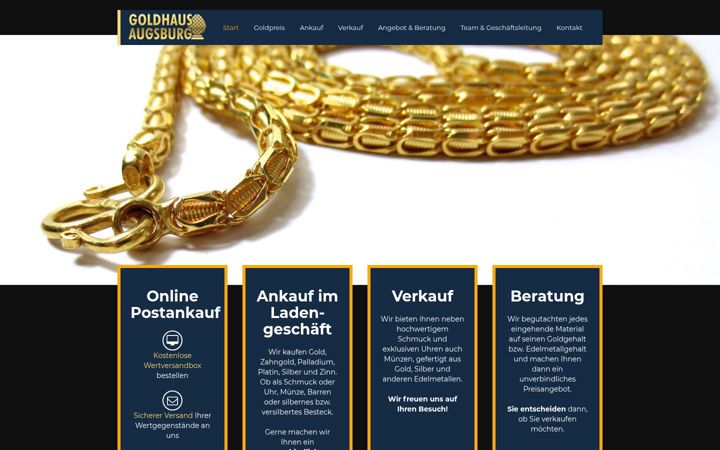 Screenshot of goldhaus-augsburg.de