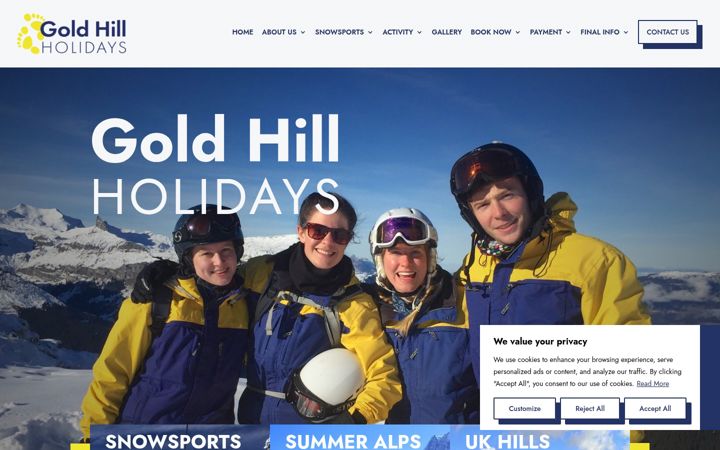 Screenshot of goldhillholidays.co.uk