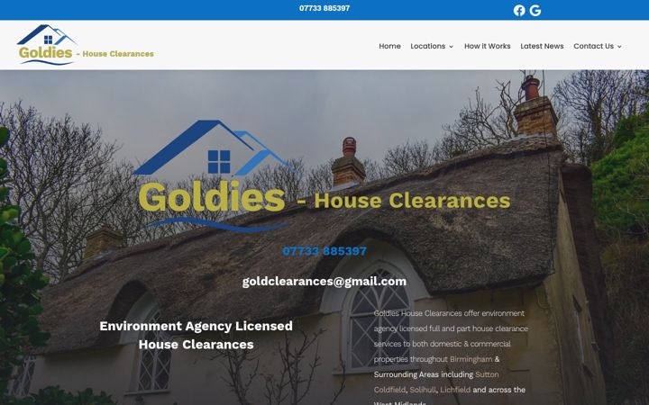 Screenshot of goldhouseclearances.co.uk