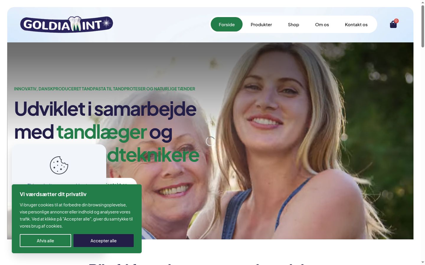 Ekrānuzņēmums ar piekrišanas baneri, kas tika rādīts pirms jebkādas mijiedarbības