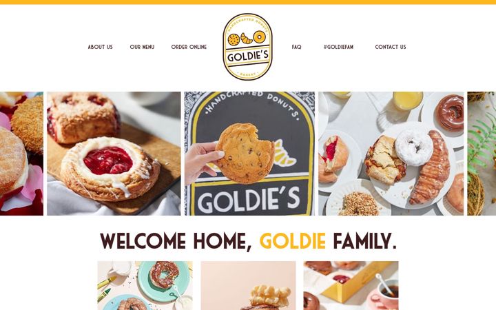 Screenshot of goldiesdonuts.com