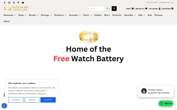 Screenshot of goldinart.com