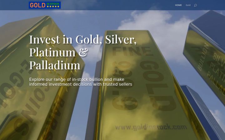 Screenshot of goldinstock.com