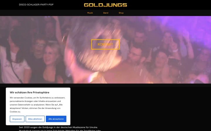 Screenshot of goldjungsmusik.de