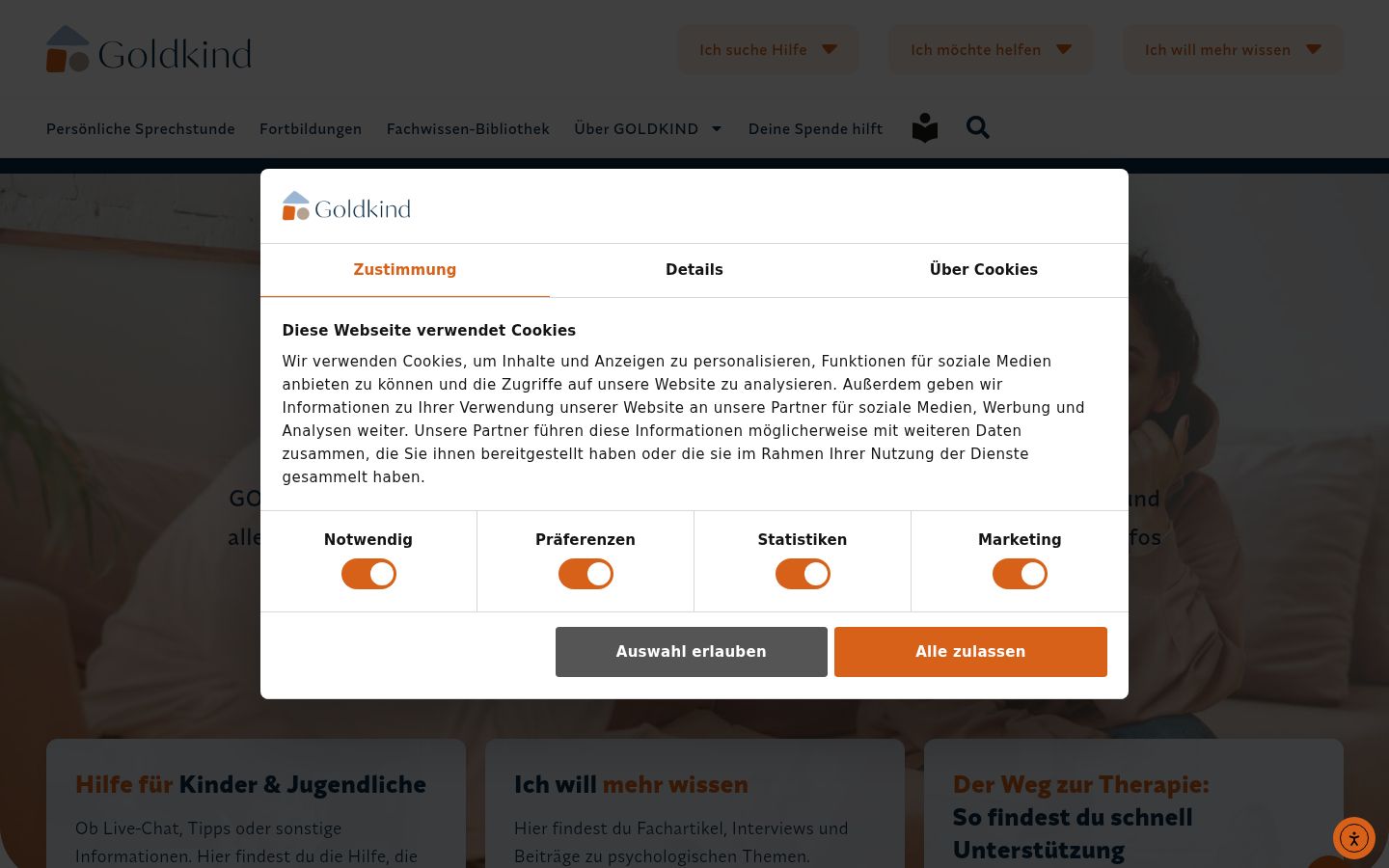 Zrzut ekranu banera zgody wyświetlanego przed jakąkolwiek interakcją