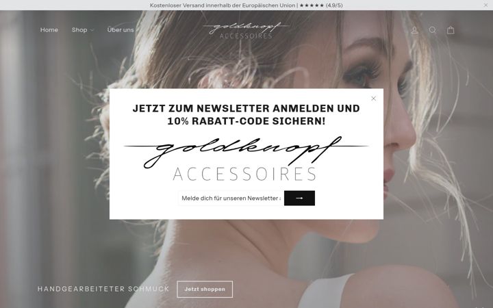 Screenshot of goldknopf.shop