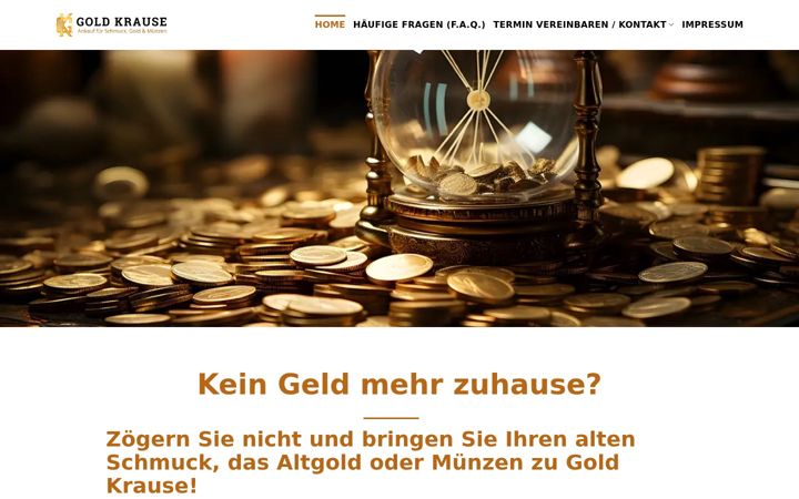 Screenshot of goldkrause.de