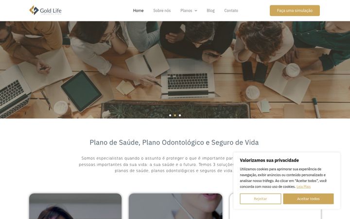 Screenshot of goldlifecorretora.com.br