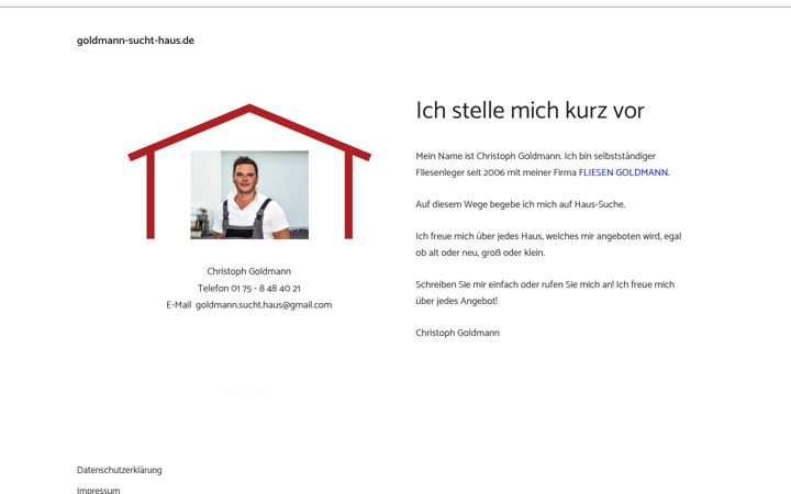 Screenshot of goldmann-sucht-haus.de