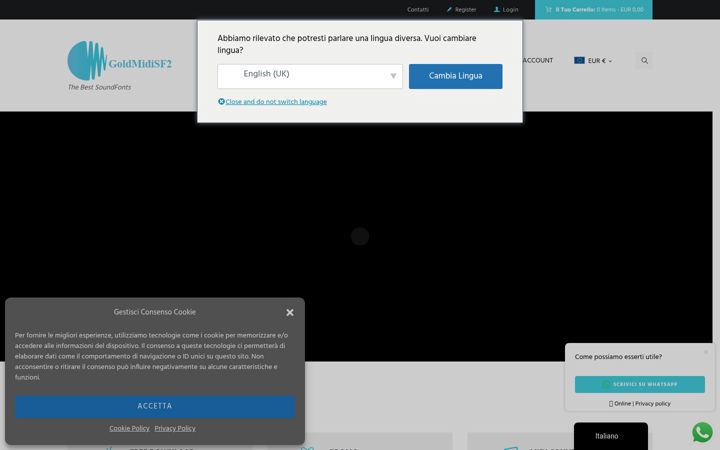 Screenshot of goldmidisf2.com