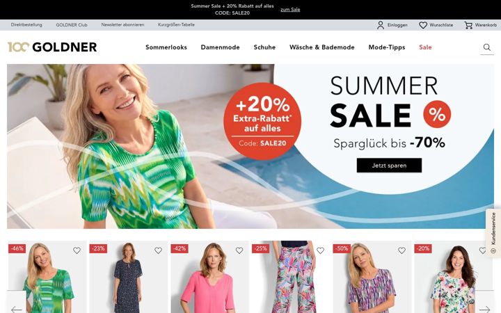 Captura de pantalla de goldner-fashion.com