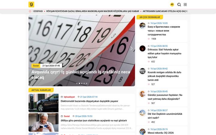 Screenshot stránky goldnews.az