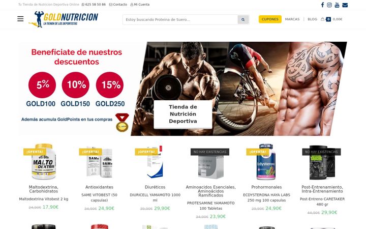 Screenshot of goldnutricion.es