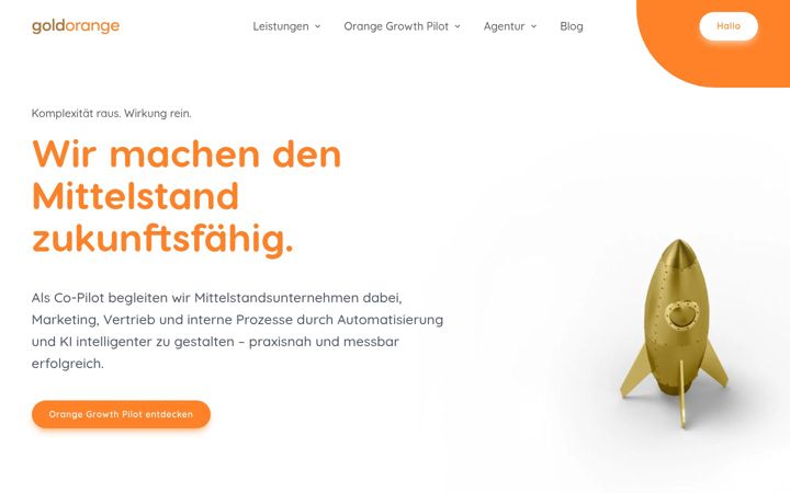 Screenshot of goldorange.com