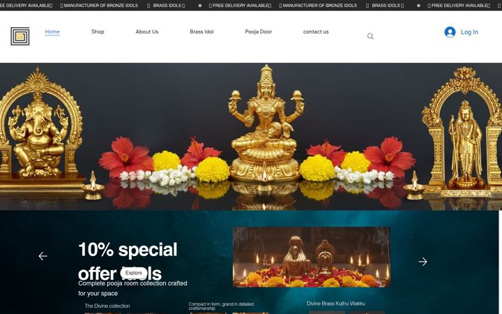 Screenshot of goldplatingartstudio.com
