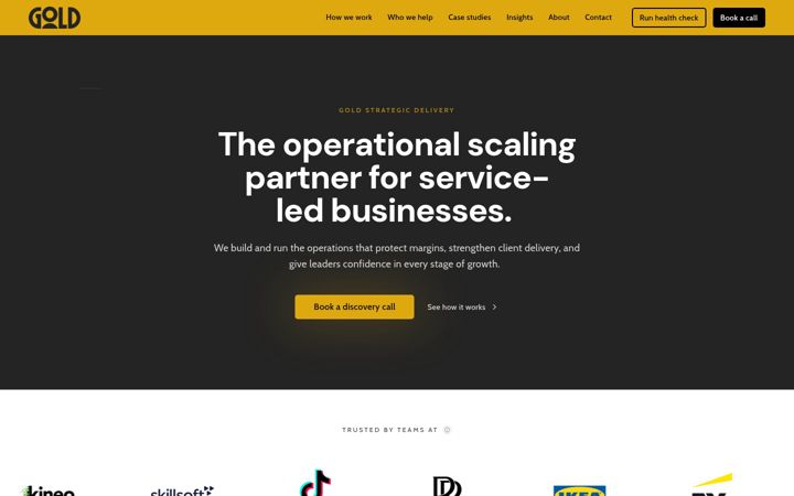 Screenshot of goldprojectmanagement.com