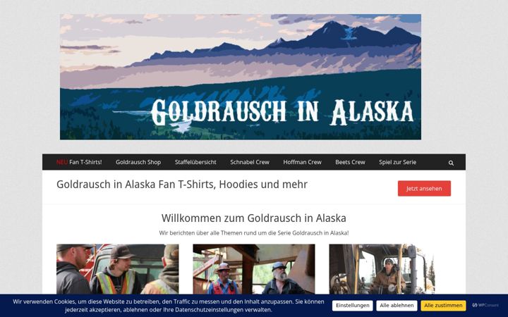 Screenshot of goldrausch-in-alaska.de