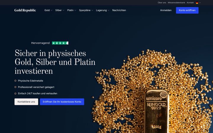 Screenshot of goldrepublic.de