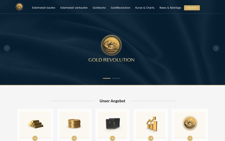 Screenshot of goldrevolution.com