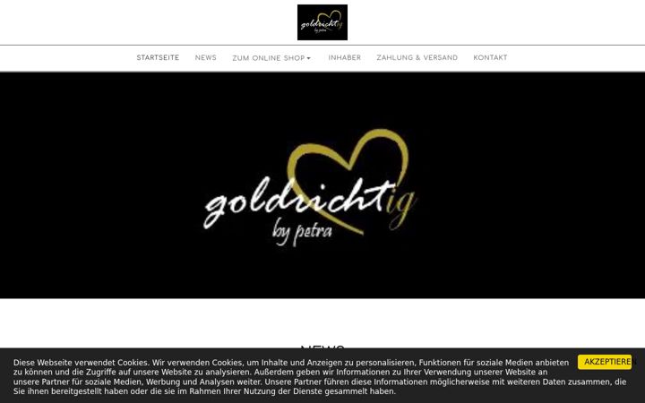 Screenshot of goldrichtig-petraherzig.at