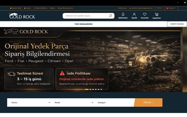 Screenshot of goldrockparca.com.tr