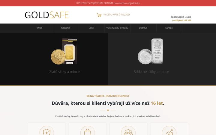 Screenshot of goldsafe.cz