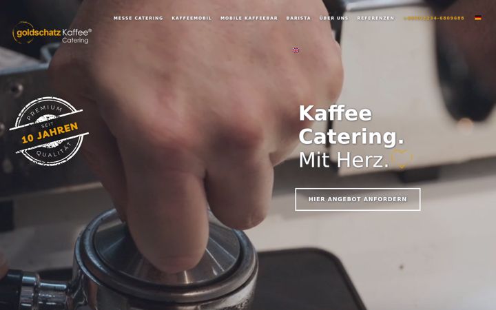 Screenshot of goldschatz-kaffee.com