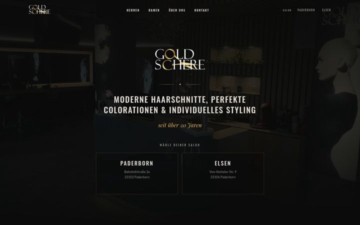 Screenshot of goldschere-pb.de