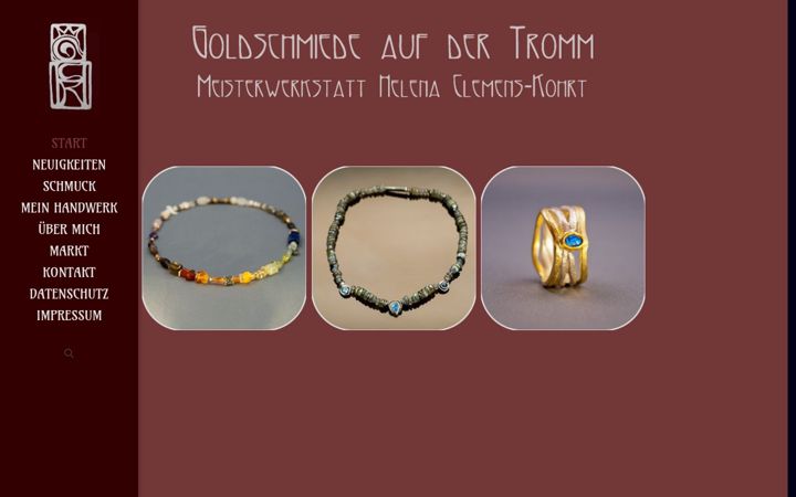 Snímek obrazovky goldschmiede-auf-der-tromm.de