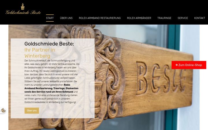 Screenshot of goldschmiede-beste.de