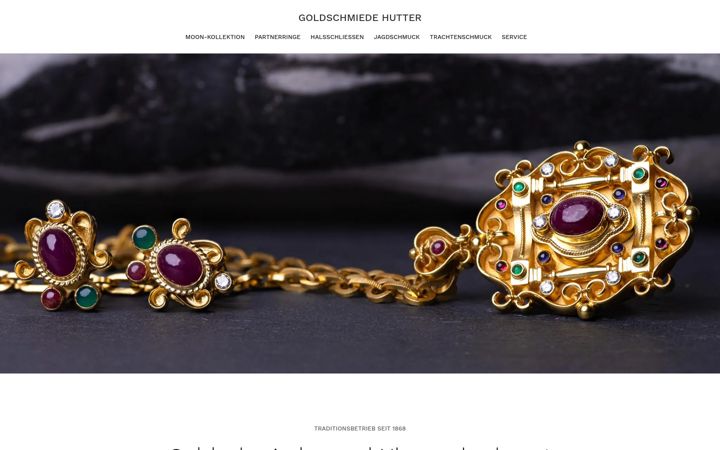 Screenshot of goldschmiede-hutter.com