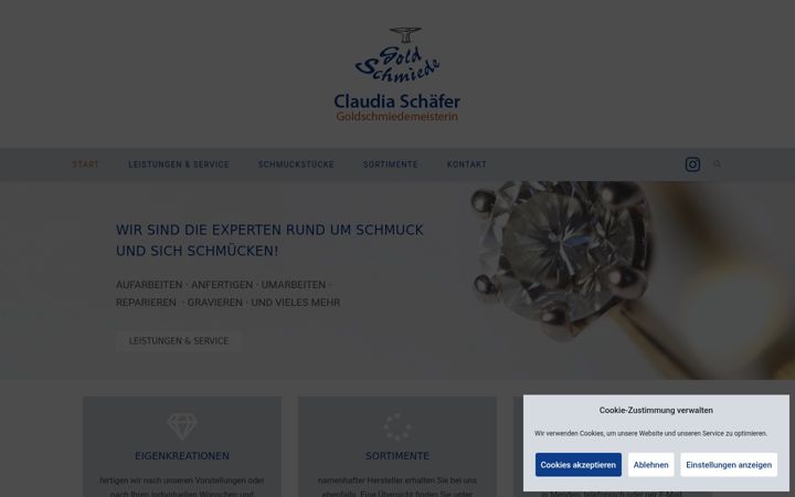 Snímek obrazovky goldschmiede-menden.de