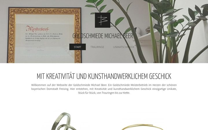 Snímek obrazovky goldschmiede-michael-beer.de