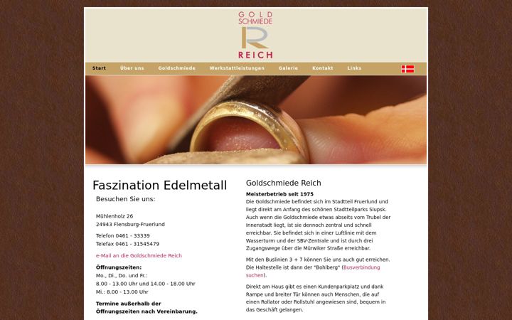 Screenshot of goldschmiede-reich.de