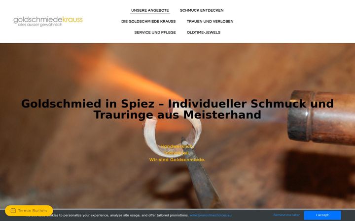 Екранна снимка на goldschmiedekrauss.ch