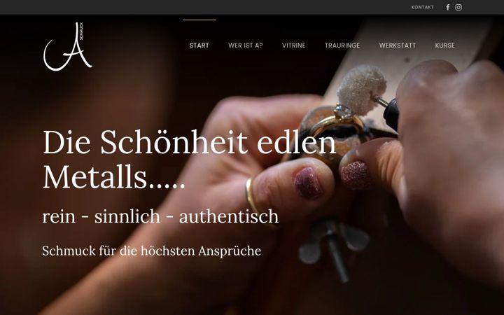 Screenshot of goldschmiedin-anja.de