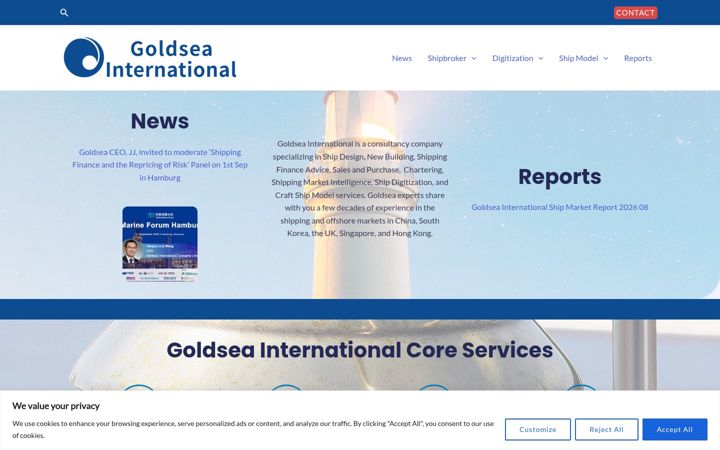 Screenshot of goldseaint.com