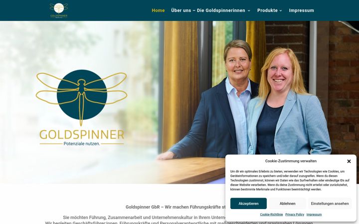 Screenshot of goldspinner.de