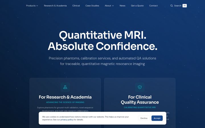 Screenshot of goldstandardphantoms.com