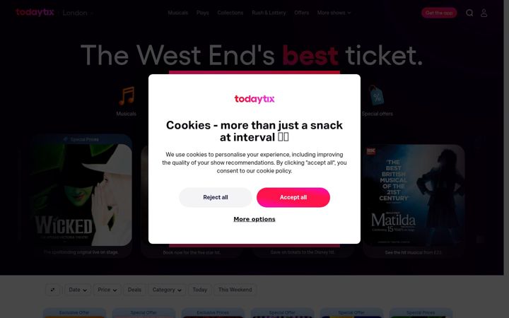 Screenshot ta' goldstar.com